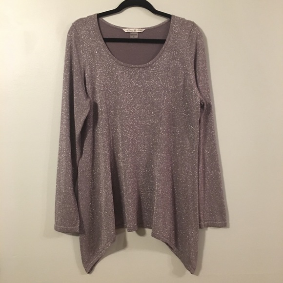 Peter Nygard Sharkbite Sweater with Silver Thread - Picture 1 of 6